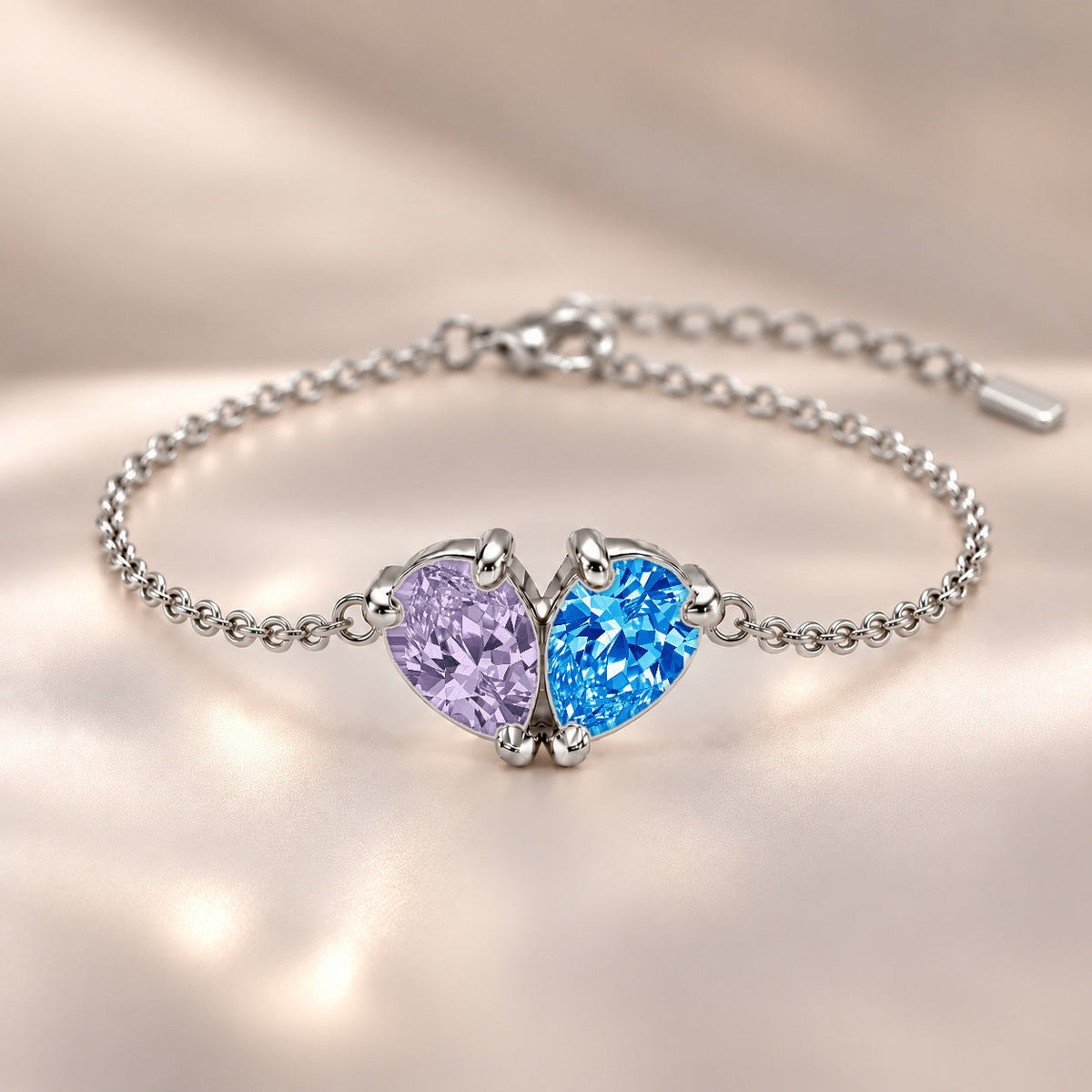 Demi Heart Bracelet - Silver Finish