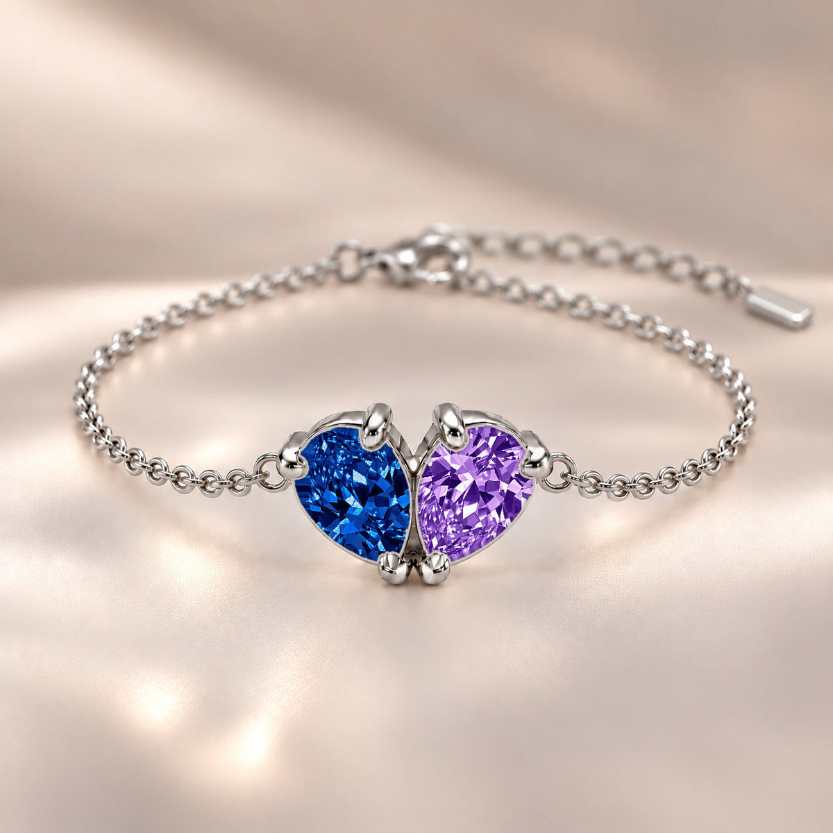 Demi Heart Bracelet - Silver Finish