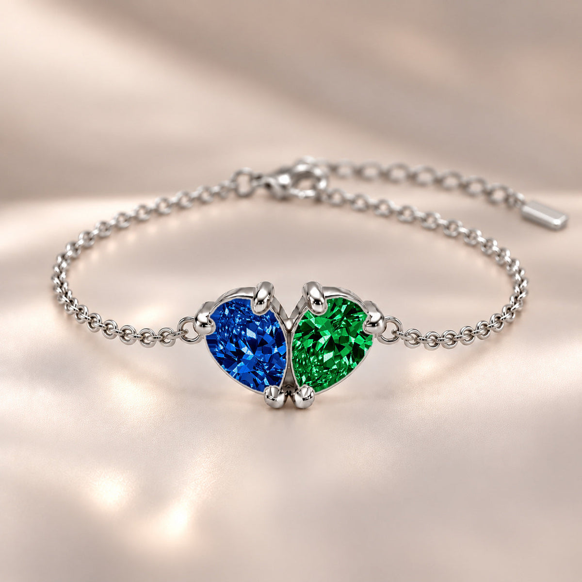 Demi Heart Bracelet - Silver Finish