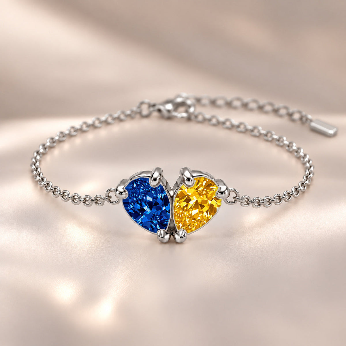 Demi Heart Bracelet - Silver Finish