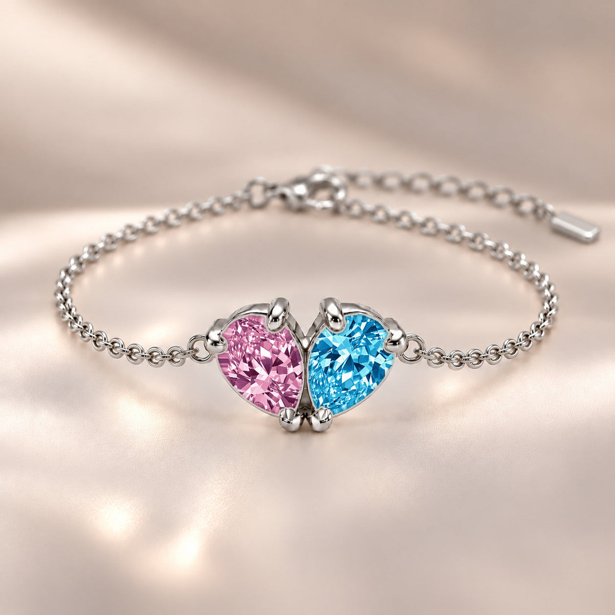 Demi Heart Bracelet - Silver Finish