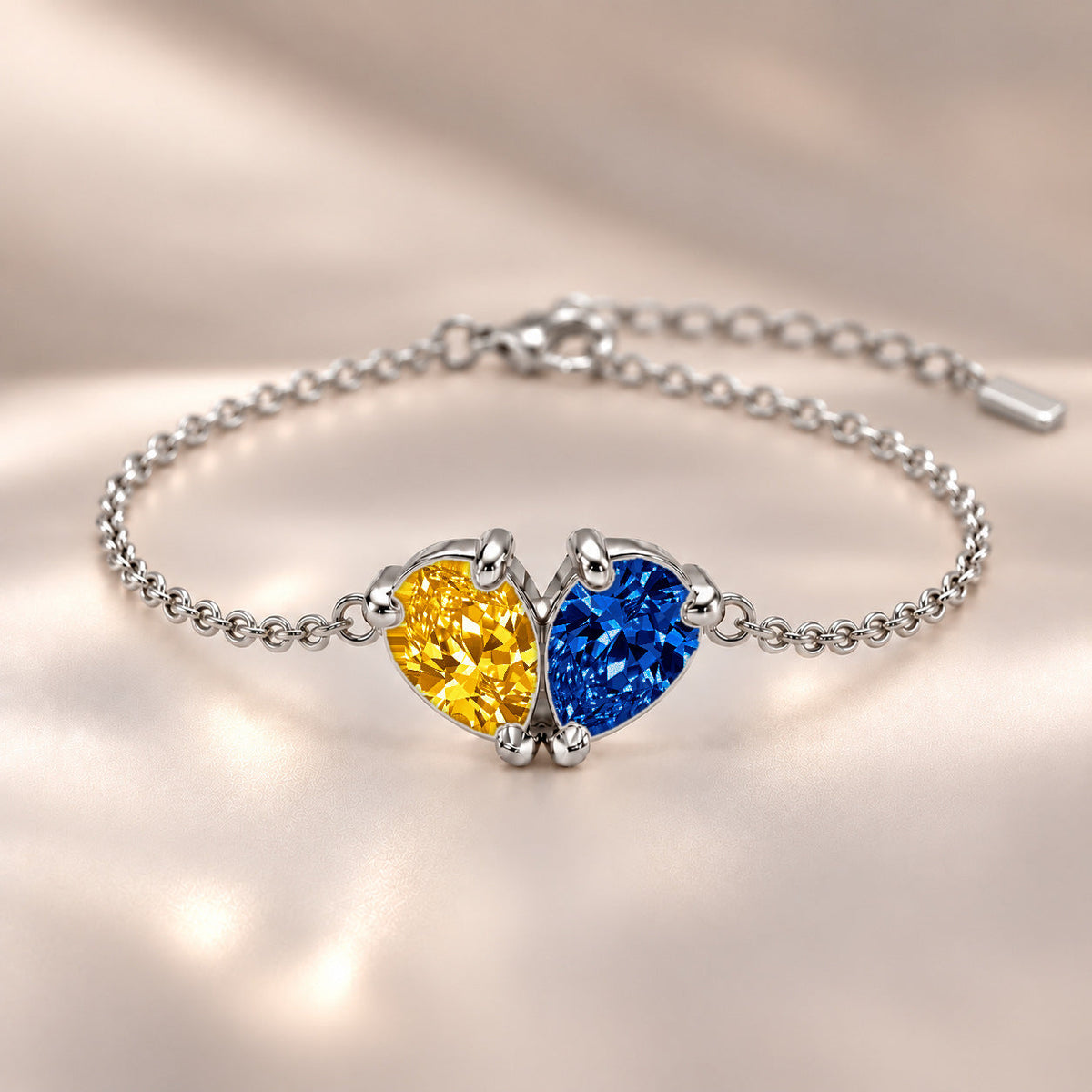 Demi Heart Bracelet - Silver Finish