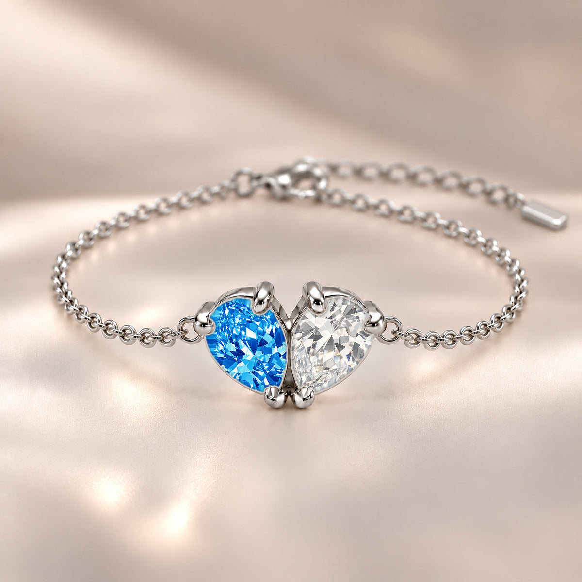 Demi Heart Bracelet - Silver Finish