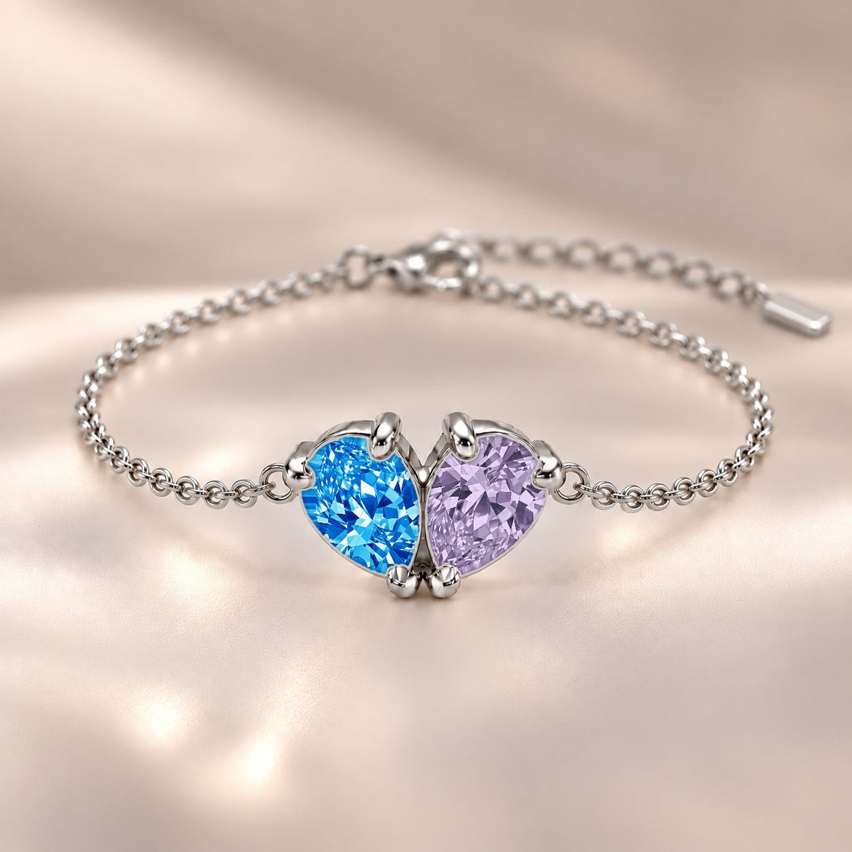 Demi Heart Bracelet - Silver Finish