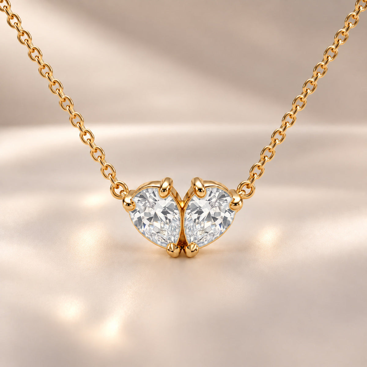 Demi Heart Necklace - Gold Finish
