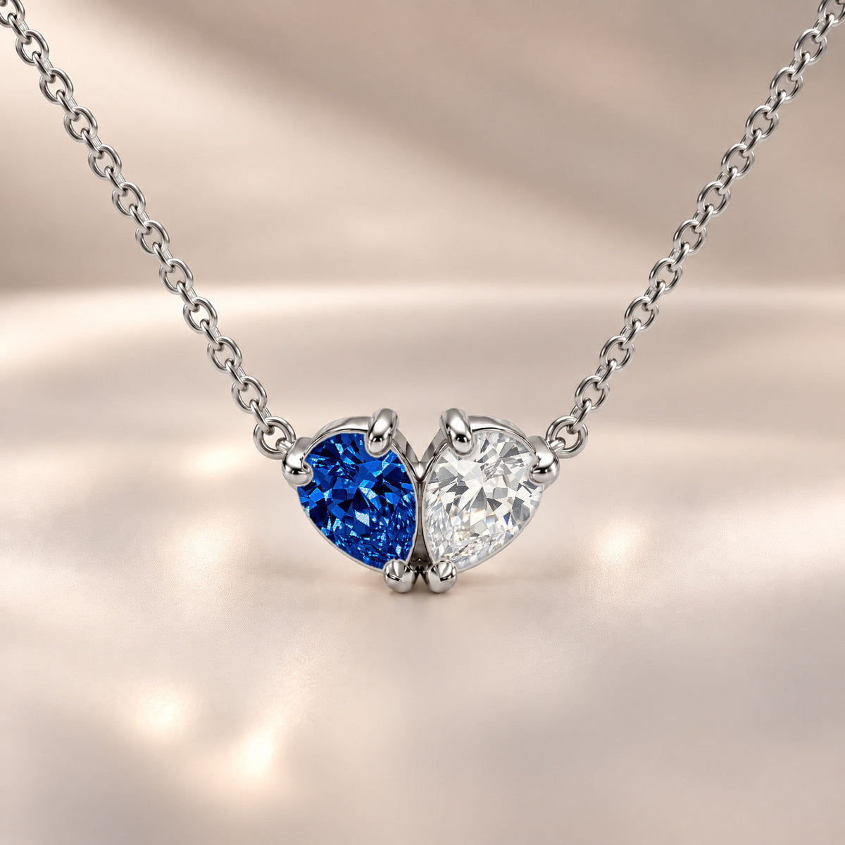 Demi Heart Necklace - Silver Finish